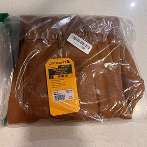 Carhartt men’s washed duck dungaree flannel lined work pant, Carhartt brown